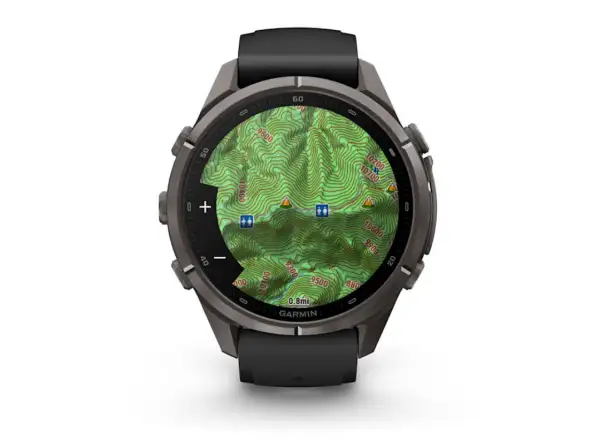 Garmin Fénix 9 Pro inReach 43 mm inteligentny zegarek Carbon Gray DLC Titanium Black/Pebble Gray