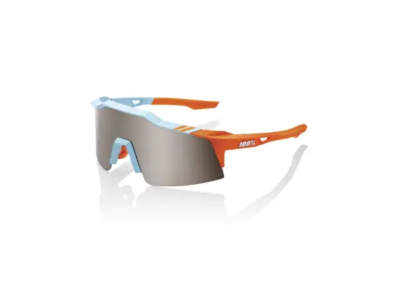 100% SPEEDCRAFT SL okulary z lustrzanymi szkłami niebieska/pomarańczowa/srebrna