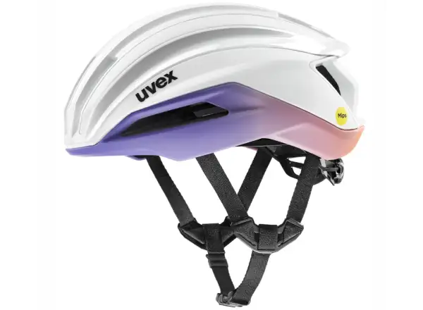 Uvex Surge Aero MIPS kask rowerowy szosowy White/Lila Apricot Matt