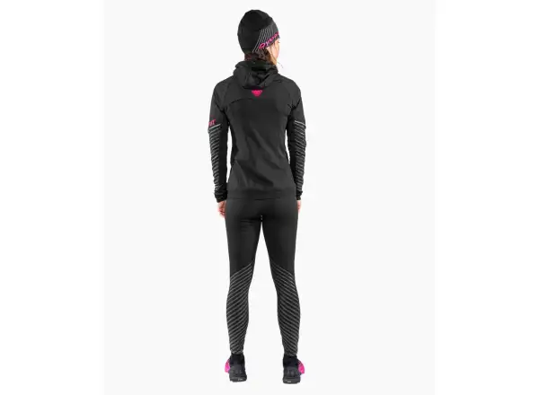 Dynafit Reflective damskie legginsy Black Out/Pink Glo