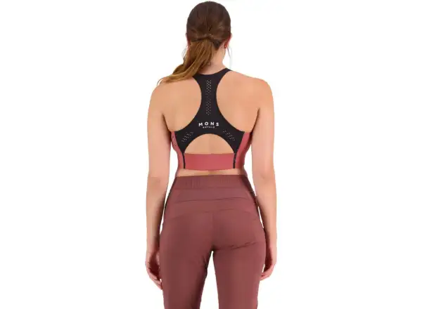 Mons Royale Stratos Merino Shift Biustonosz sportowy terracotta