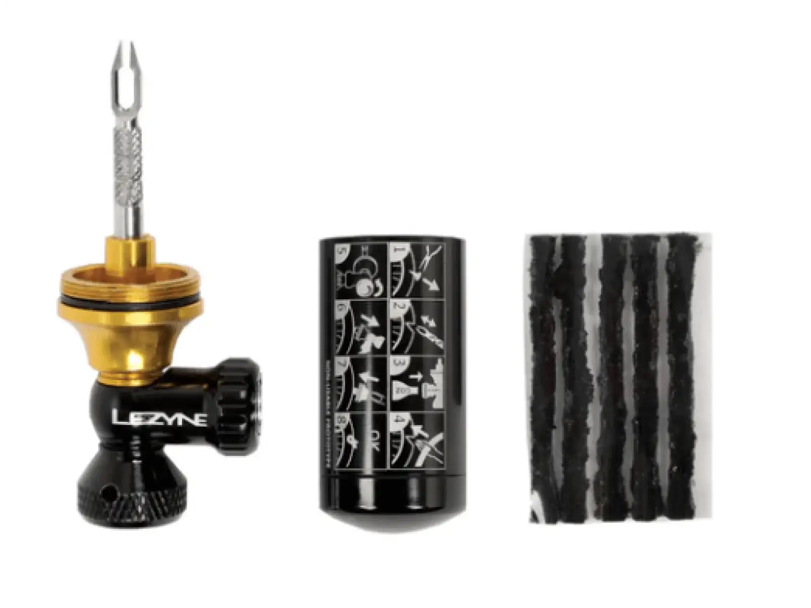 Lezyne Tubeless CO2 zestaw do naprawy opon bezdętkowych z nabojem Blaster Black