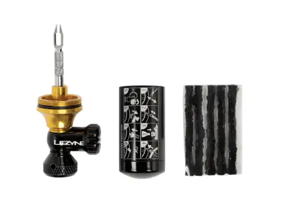 Lezyne Tubeless CO2 zestaw do naprawy opon bezdętkowych z nabojem Blaster Black