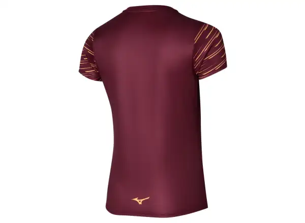 Mizuno Graphic Tee damska koszulka biegowa cabernet