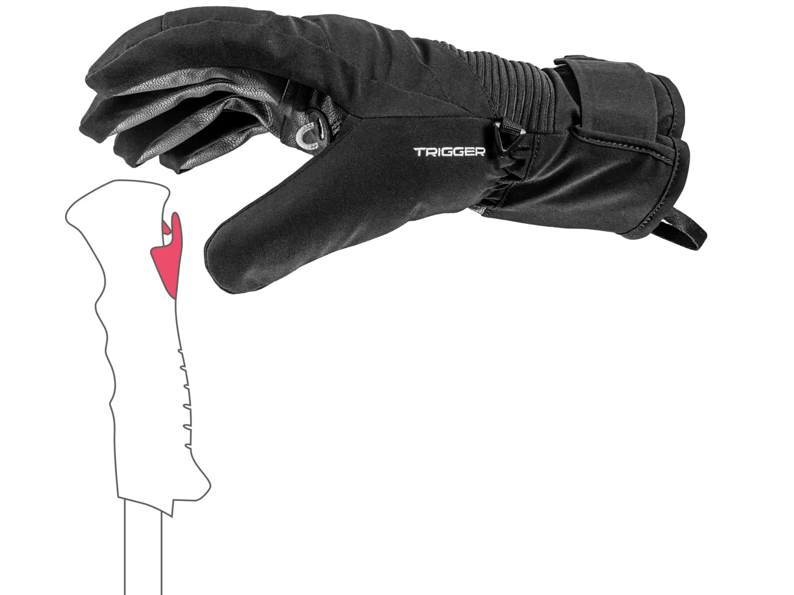 Leki Voltec TR rękawice zjazdowe Black