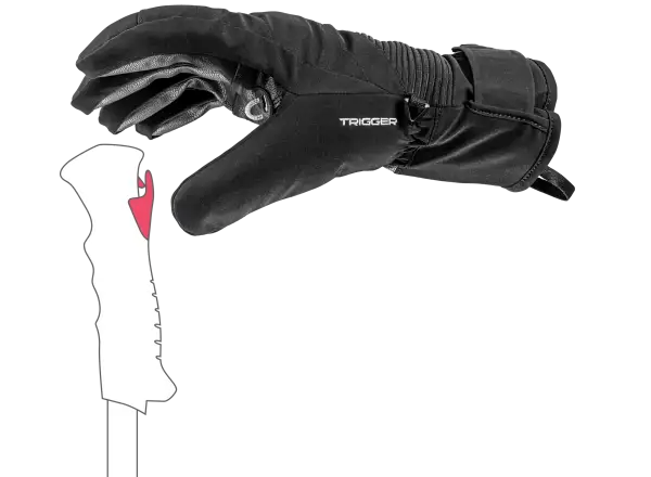 Leki Voltec TR rękawice zjazdowe Black