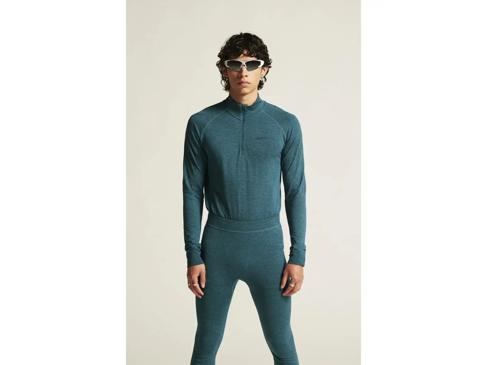 Craft Core Dry Active Comfort Zip męska koszulka długi rękaw zielona