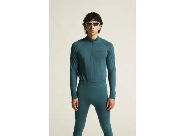 Craft Core Dry Active Comfort Zip męska koszulka długi rękaw zielona