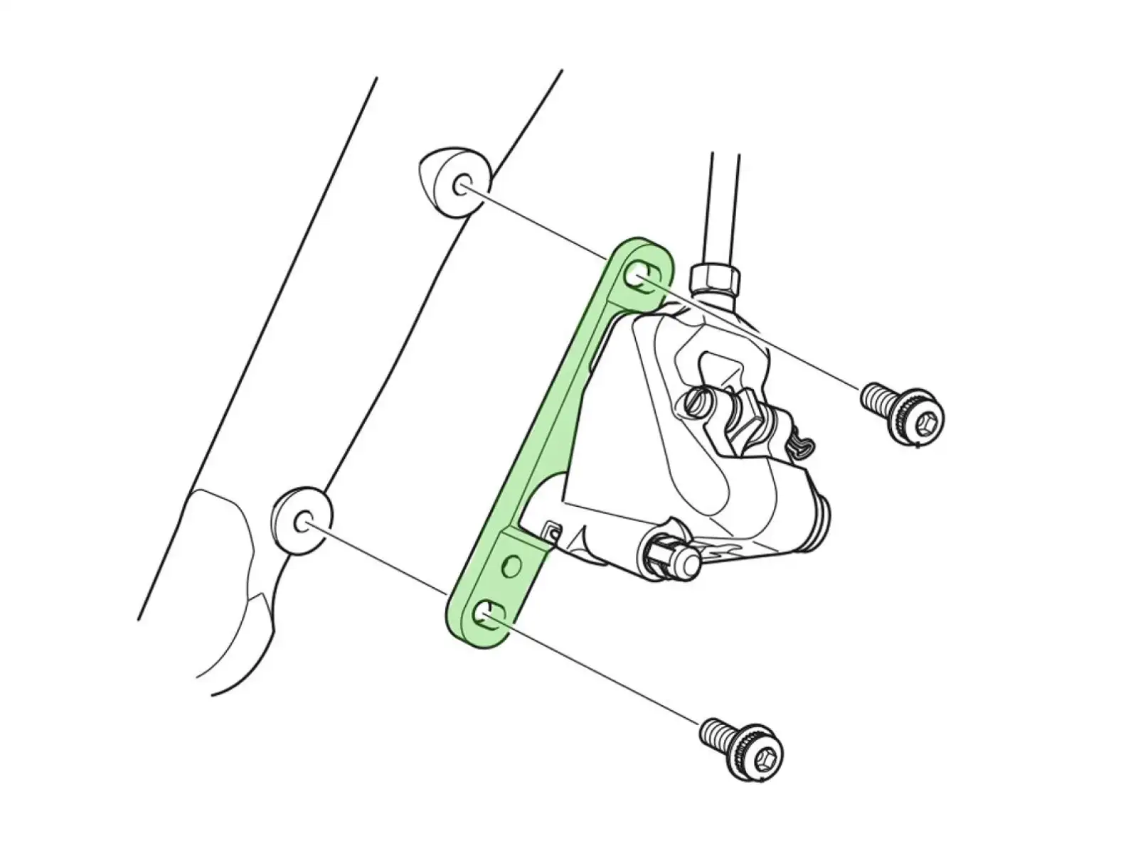 Shimano Flat Mount adapter przedni 140 mm/160 mm