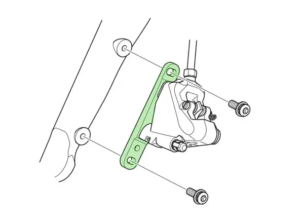 Shimano Flat Mount adapter przedni 140 mm/160 mm