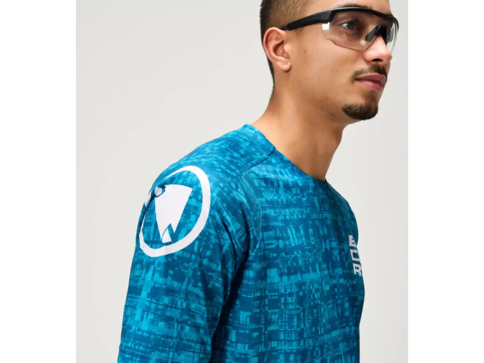 Endura LTD Grid Print męska koszulka z krótkim rękawem Atlantic
