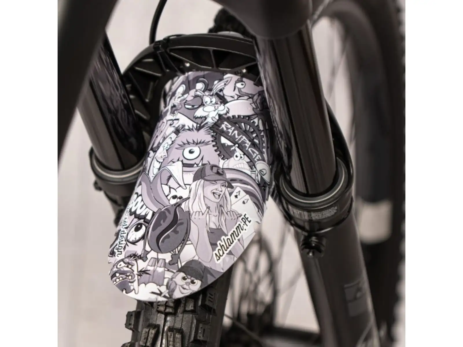 Rie:sel Design Schlamm:PE błotnik Stickerbomb Eyecatcher Ultra Black