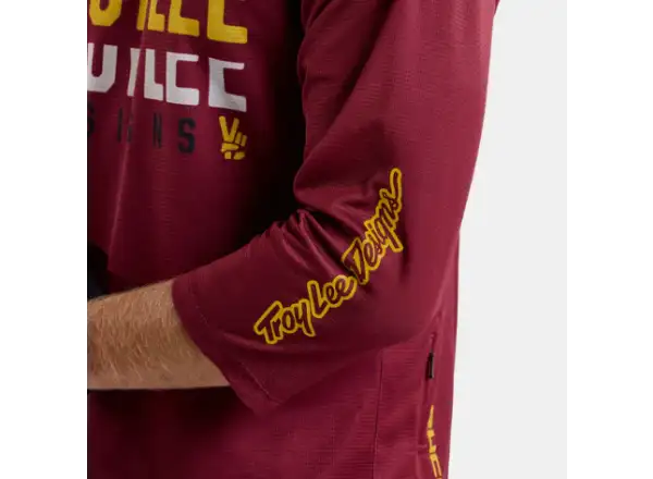 Troy Lee Designs Ruckus Spun męska koszulka rowerowa 3/4 rękaw Oxblood