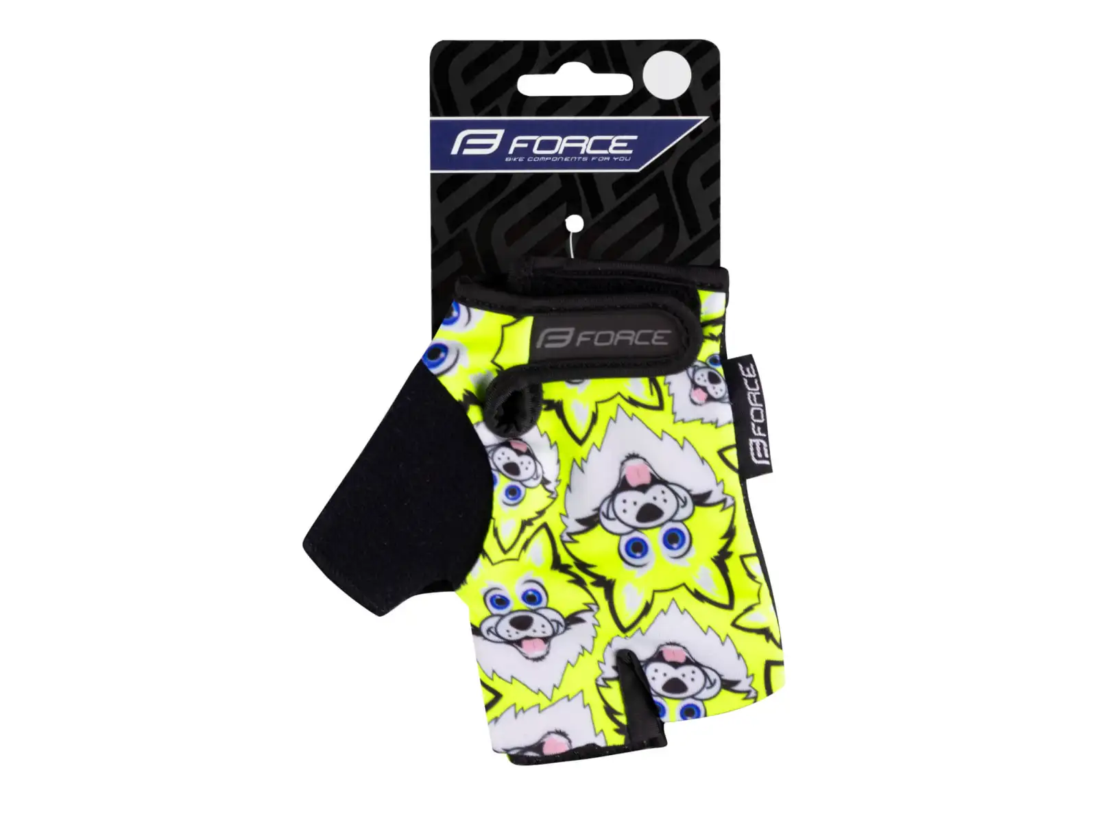 Force Wolfie Kid dziecięce trójpalczaste rękawice fluo