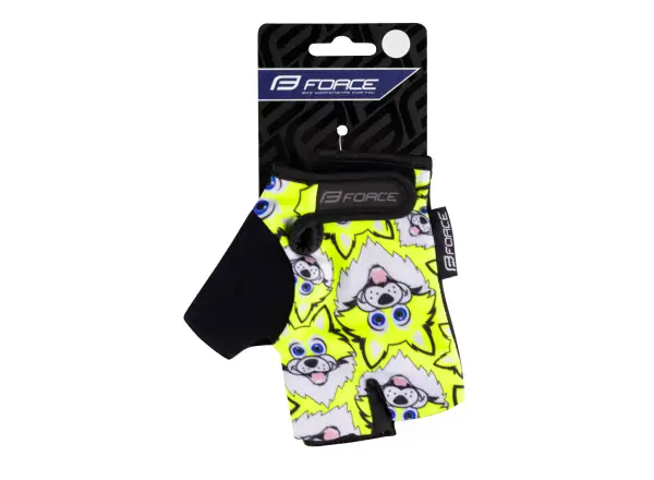 Force Wolfie Kid dziecięce trójpalczaste rękawice fluo