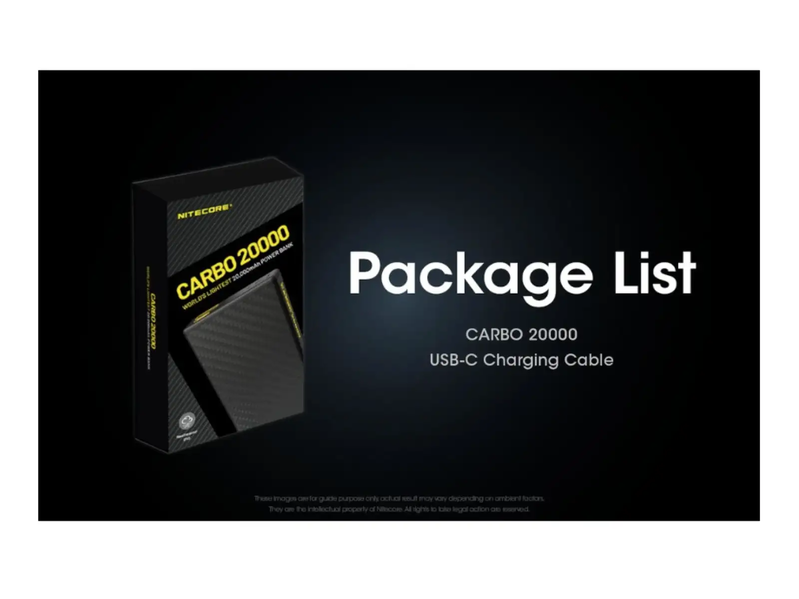 Nitecore wydajny Powerbank CARBO 20000, USB-C, 20000 mAh