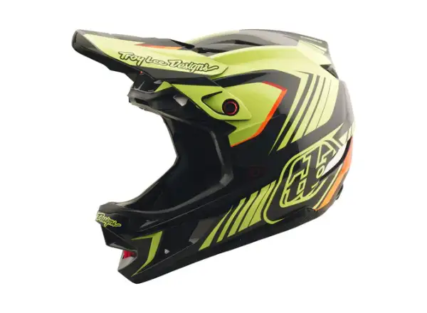Troy Lee Designs D4 Polyacrylite Qualifier kask Black/Yellow