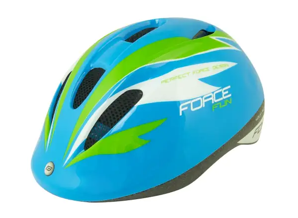 Force Fun Stripes dziecięcy kask niebieska/zielona
