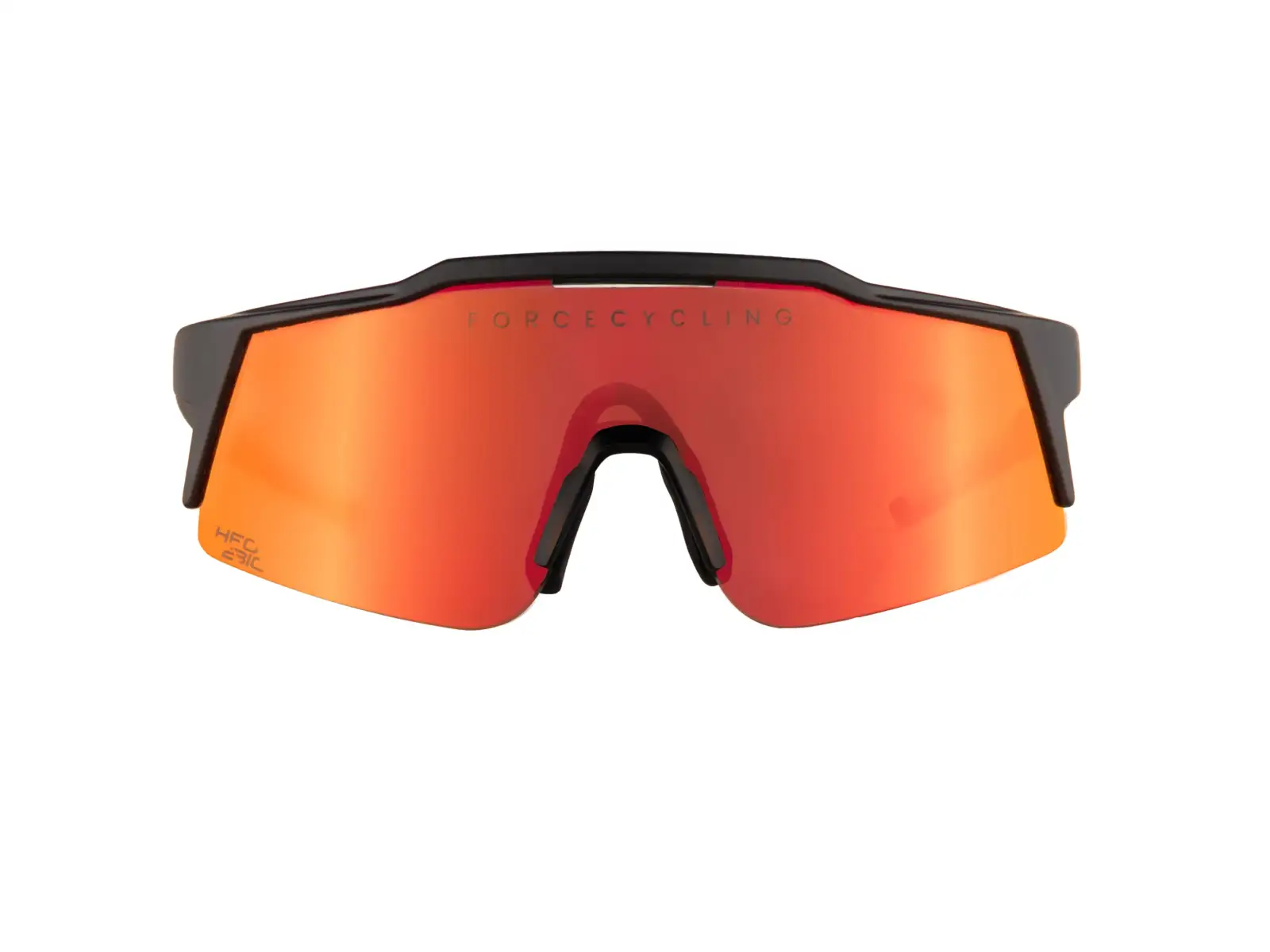 Force Nitro juniorskie okulary rowerowe czarne/czerwone lustrzana szyba