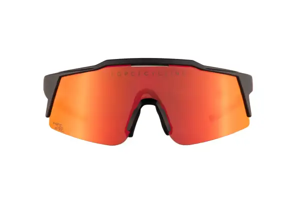 Force Nitro juniorskie okulary rowerowe czarne/czerwone lustrzana szyba