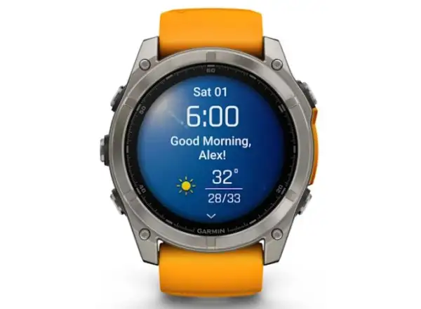 Garmin fenix 8 - 51 mm AMOLED Sapphire smartwatche Titanium Orange/Graphite