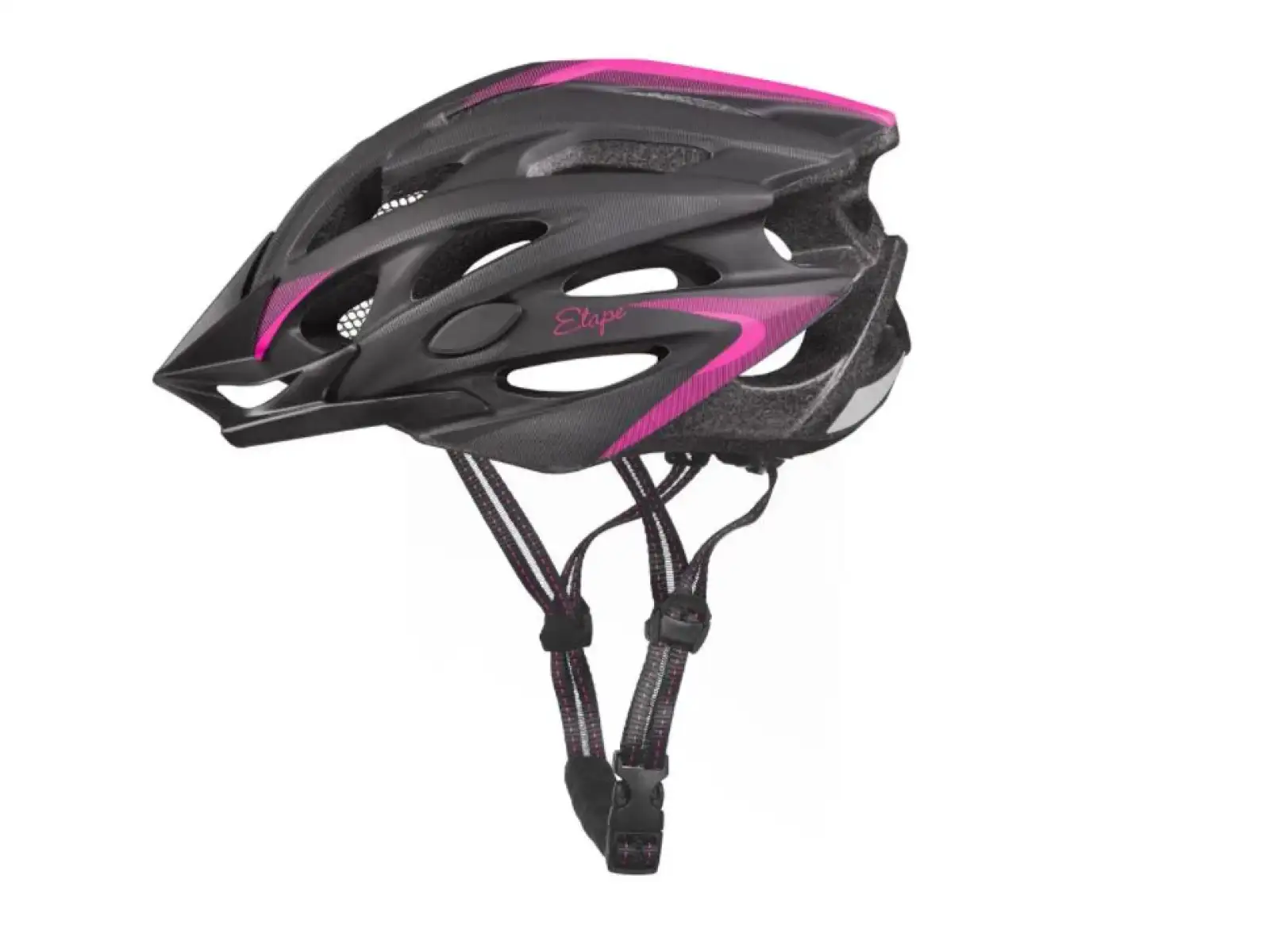 Etape Venus kask rowerowy czarna/różowa matowa