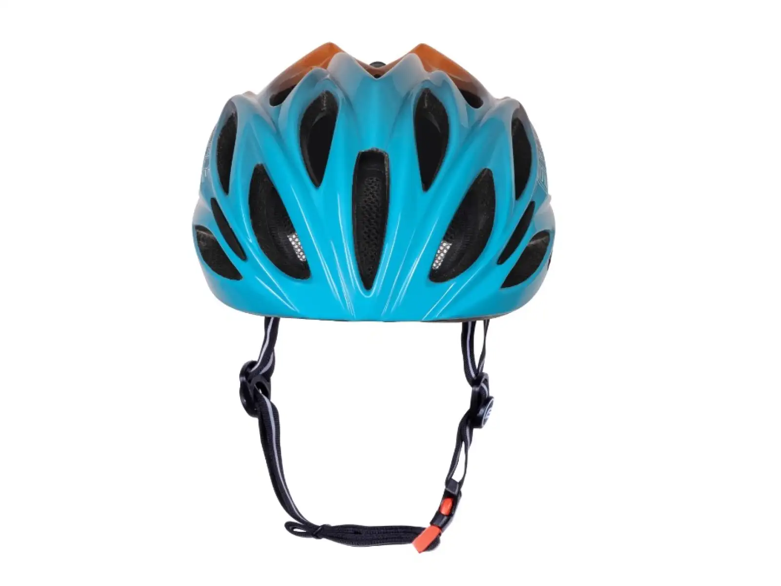 Force Bull Hue kask rowerowy modra/pomarańczowa