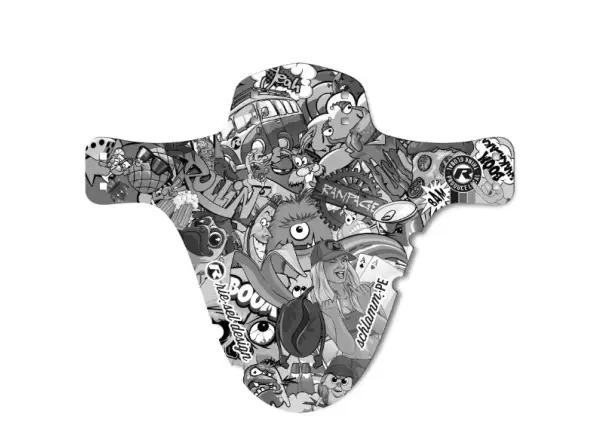 Rie:sel Design Schlamm:PE błotnik Stickerbomb Eyecatcher Ultra Black