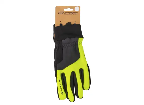 Force X82 zimowe rękawice rowerowe Fluo
