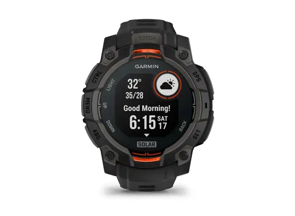 Garmin Instinct 3 Solar 45 mm smartwatch czarny/czarny pasek