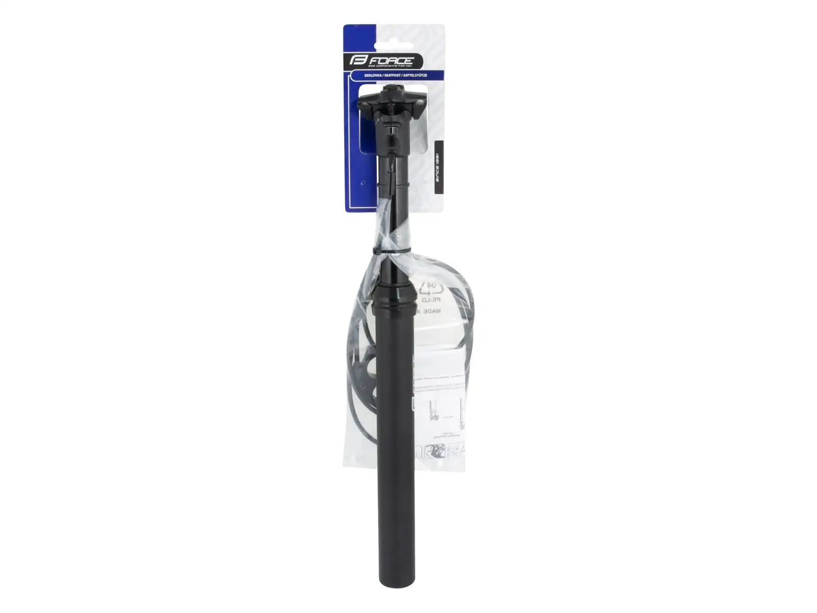 Force Dropper teleskopowa sztyca 100 mm 31,6x405 mm czarna