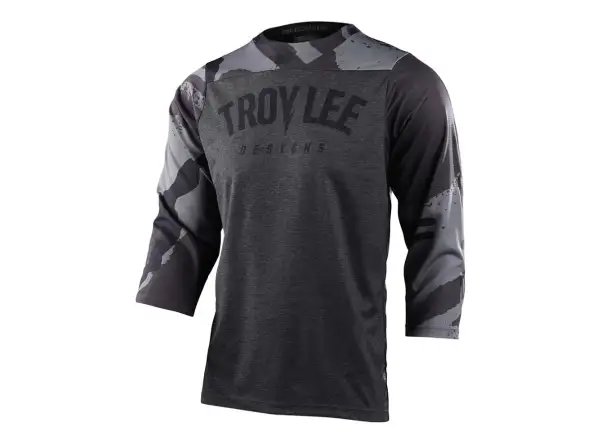 Troy Lee Designs Ruckus męska koszulka 3/4 rękaw Camber Camo, black heather