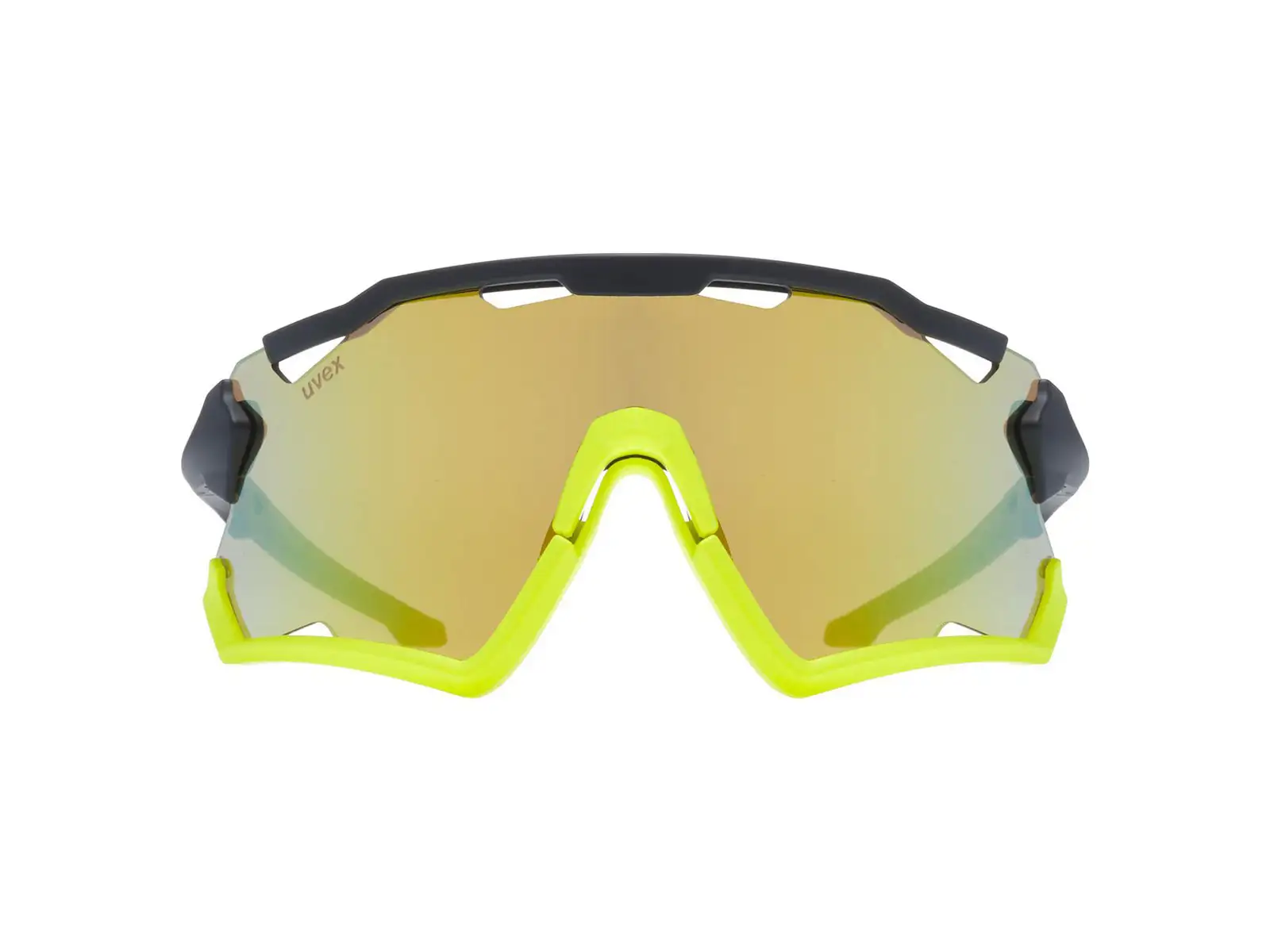 UVEX Sportstyle 228 okulary Black Lime Mat / Mirror Yellow (Cat. 3)
