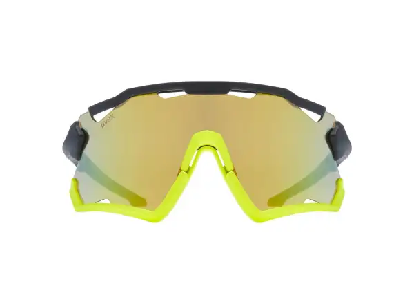 UVEX Sportstyle 228 okulary Black Lime Mat / Mirror Yellow (Cat. 3)