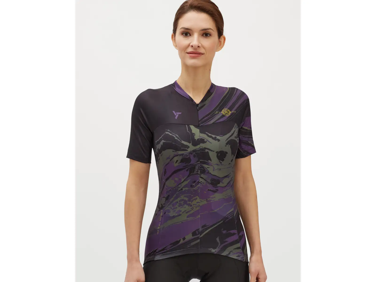 Silvini Catirina damska koszulka krótki rękaw Black/Plum