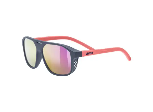 Uvex dziecięce sportowe okulary Cosmic Blue - Red Matt/Mir. Purple
