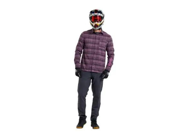 Troy Lee Designs Grind Flannel męska koszula Plaid Deep Purple