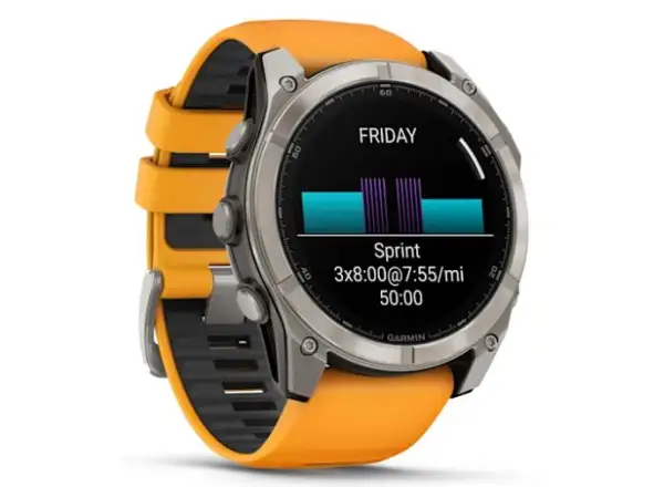 Garmin fenix 8 - 51 mm AMOLED Sapphire smartwatche Titanium Orange/Graphite