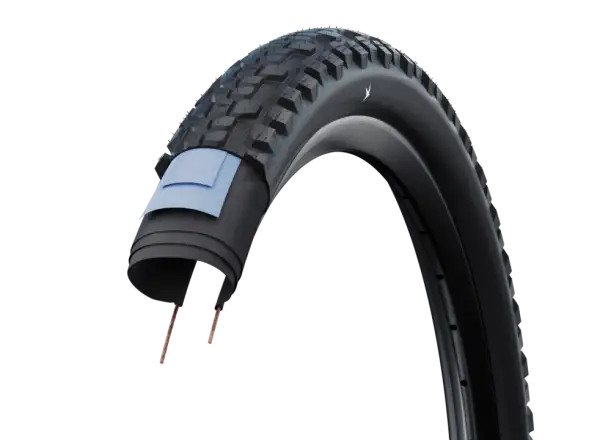 Schwalbe Hybrid JOHNNY WATTS E-50 TLR Addix Green Radial 29x2,35" opona MTB kevlar czarna