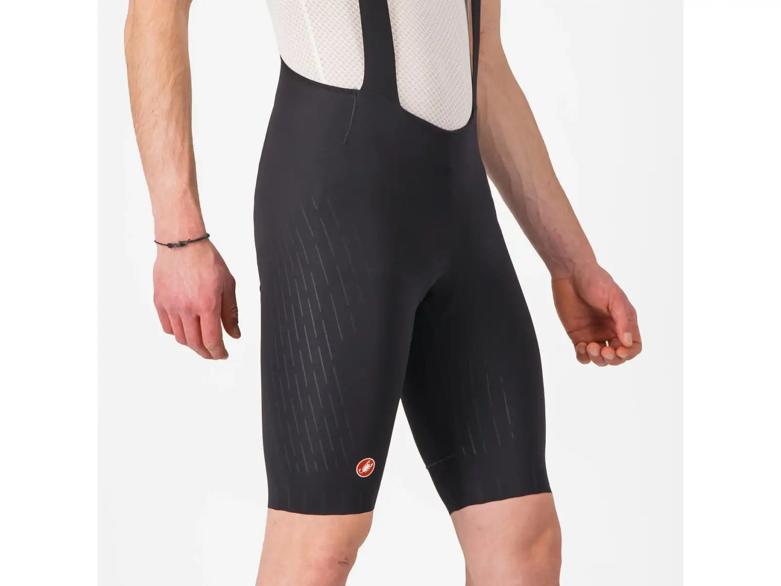 Castelli Free Aero Race męskie spodenki z wkładką i szelkami Black