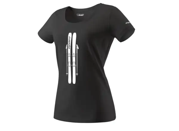 Dynafit Graphic Cotton Women T-shirt damska koszulka black out/SKIS