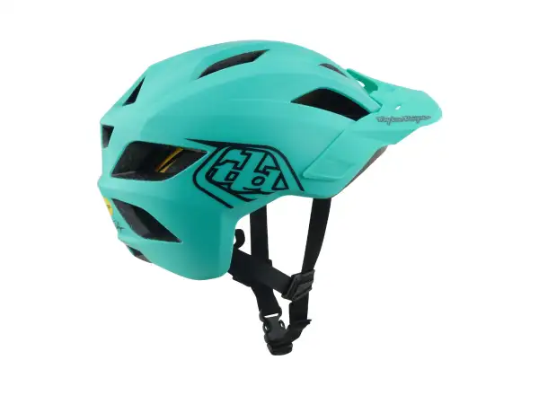 Troy Lee Designs Youth Flowline MIPS kask dziecięcy Point Charcoal/Real Teal