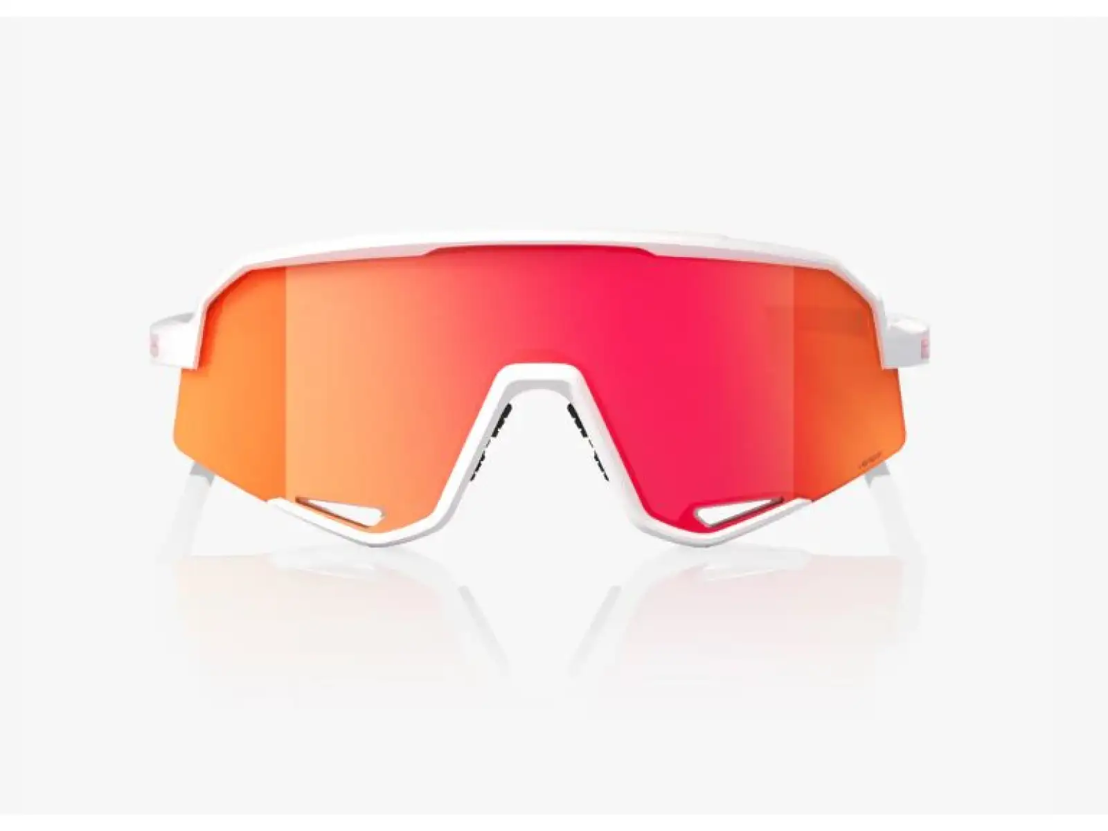 100% Slendale okulary Matt White/HiPER Red Multilayer Mirror