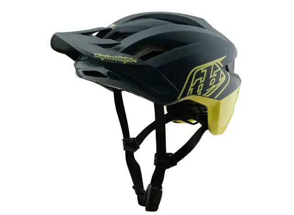 Troy Lee Designs Flowline SE kask Badge Gray/GLO Yellow
