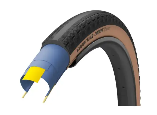 Goodyear County Ultimate Tubeless Complete 35-622 gravel opona kevlar black/tan