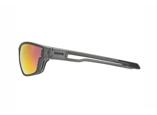 Uvex Sportstyle 806 okulary Smoke Matt/Mirror Red