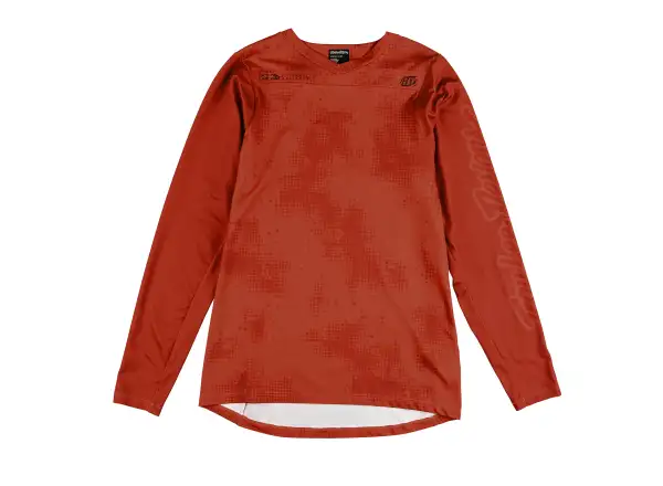 Troy Lee Designs Skyline Chill męska koszulka z długim rękawem Scattered Fire Orange