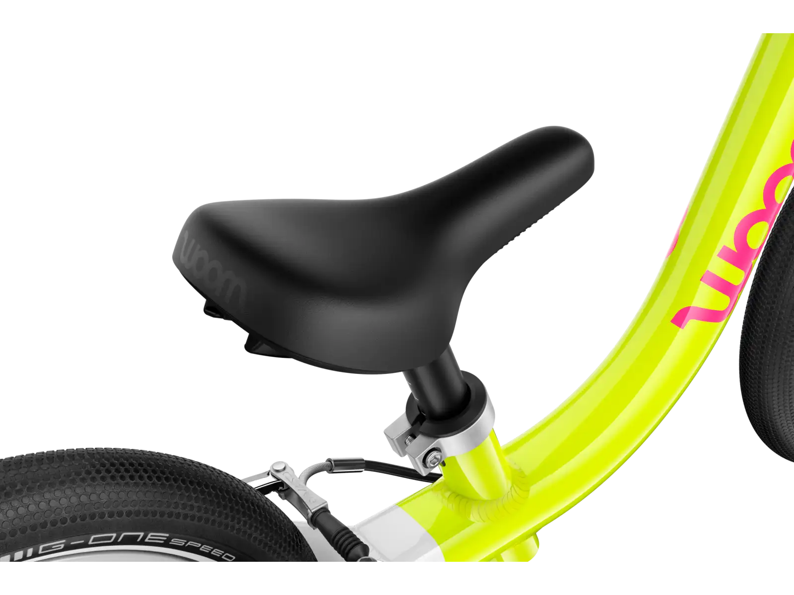 Woom GO 1 rowerek biegowy dla dzieci neon lime