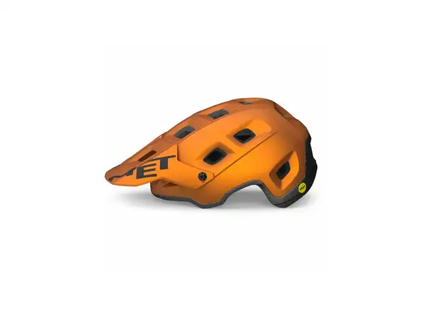 MET Terranova MIPS MTB kask orange titanium metaliczny