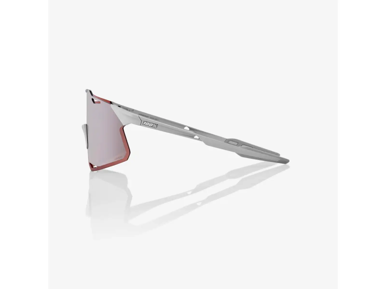 100% Hypercraft okulary Matte Stone Grey/HiPER Silver Mirror